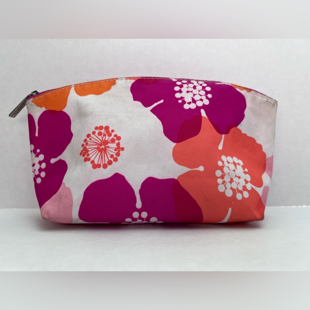 Clinique Hibiscus Flowers cosmetics bag